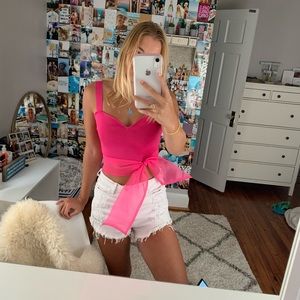 Zara Tied Organza Crop Top